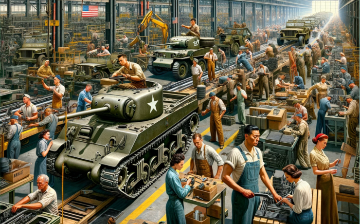 WWII Era Assembly Line featuring the Arsenal of Democracy